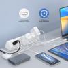 Desk Clamp Power Strip 65W Fast Charging Station,4 PD USB-C,5 Outlets,Nightstand Desk Edge Mount Tower Surge Protector,15 Amp Heavy Duty Power Strip,Fits 1.96" Tabletop Edge (White, 10 FT Cable) view 4