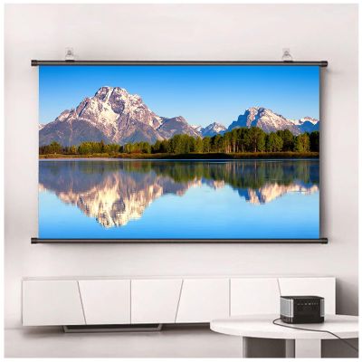 60 in Projector Screen 16:9 Foldable Anti-Crease Portable Projector Movies Screens for Home Theater Office Meeting(72in/177cm)