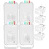 NineLeaf Outdoor Door Sensor Waterproof,Waterproof Door Alarm,Motion Sensor Outdoor,4 LED Lights,17 Voices, 8 Doorbells,IP64,918ft Transmission,Suitable for Home,Warehouses,Offices,Classroom,4PK view 1