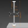 360 Degree Rotating Frame LCD TV Floor Stand, Rotating Partition Wall Shelf for 12-27 Inch TV, Rotating Base Rotating TV Cabinet for 2 Screens(67-82cm) view 2