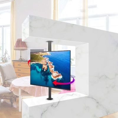 360 Degree Rotating Frame Floor Stand - LCD TV Floor Stand, Partition Wall Rotating Rack Rotating TV Cabinet Rotating Base, 32-55inch LED Screen Display(88-114cm)