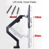 DFEDHF Monitor Mount Adjustable Bracket, Height Adjustable Tilt and Swivel Monitor Arm, Ergonomic Monitor Stands Fits 17-32in Flat and Curved Screens, VESA 75x75/100x100mm(Black) view 4