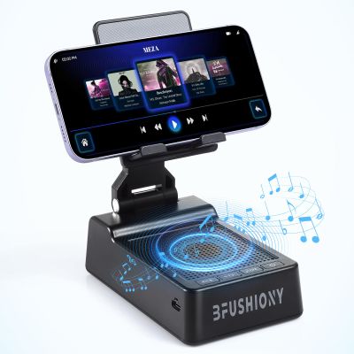 Father's Day Gifts for Dad, Birthday Gifts for Men Women, 4 in 1 Cell Phone Stand with Bluetooth Speaker, Hands-free Calling & AUX Mode1 Pack)