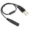 Bognajin Helicopter U-174 Plug Aviation Headset to General Aviation Adapter Cable, H-GA General Aviation GA Headset Adapter, U174/U Helicopter Headsets for Pilot Aircraft Headsets Converter Cable view 1