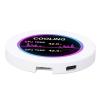 2.1in Round IPS LCD Display, 360 Degree Rotatable Watercooler Screen, 480x480 Resolution, White PC Replacement Part with Type C and PH Ports view 2