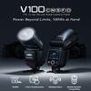 Godox V100N Flash Godox V100 for Nikon, 100Ws TTL Speedlite HSS 1/8000S, 70 Full Power Flashes, Touchscreen Control, 2.4G Wireless X System, Shoe-Mount Flash for Nikon Camera view 3