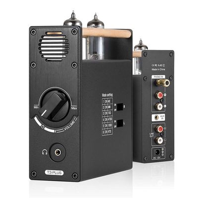 8KLANMMQ Mini Vacuum Tube Preamp Mm/Mc Phono Stage for Turntables Pre-Amplifier Desktop Headphone Amp