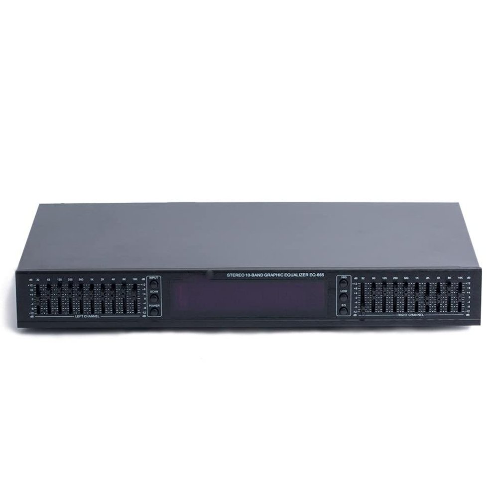 8KLANMMQ Equalizer HiFi Home 20-Segment Stereo High-Sound Bass Adjustment EQ Balanced Tuner Power Amplifier Dedicated Equalizer