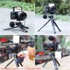 8KLANMMQ Camera Video Vlog Kit Camera Tripod Quick Release BallHead 2.5KG Payload with Rotatable Cold Shoe 1/4-inch Interface (Color : Black) view 4