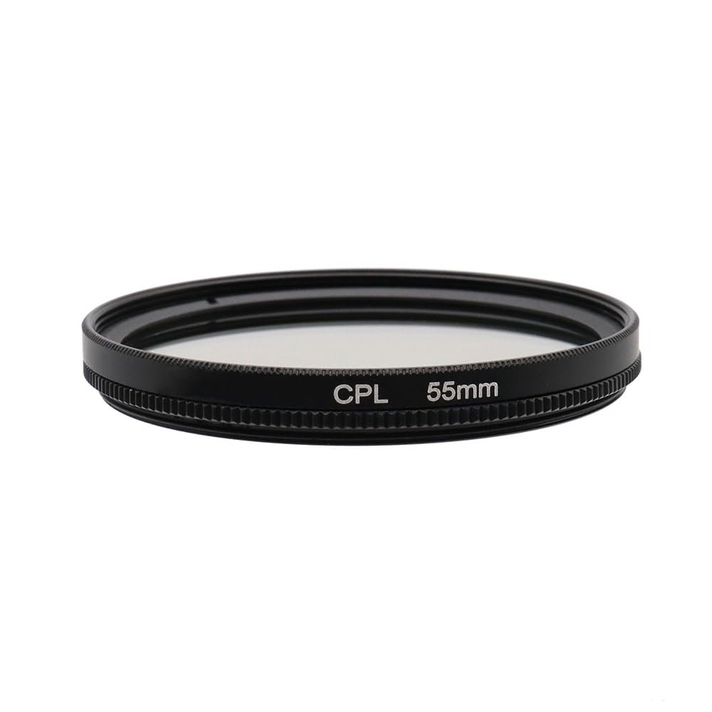37/39/40.5/43/46/49/52/55/58/62/67/72/77/82/86/95/105mm Circular Polarizer Filter CPL Filter Polarizing Filter with HD Optical Glass (55mm)