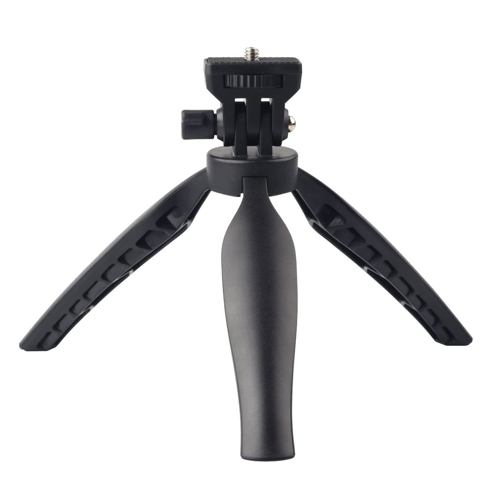 8KLANMMQ Video tripode DSLR Camera Tripod for Phone 180 Foldable with Universal 1/4-inch Interface PhotograpAccessories (Color : Black)