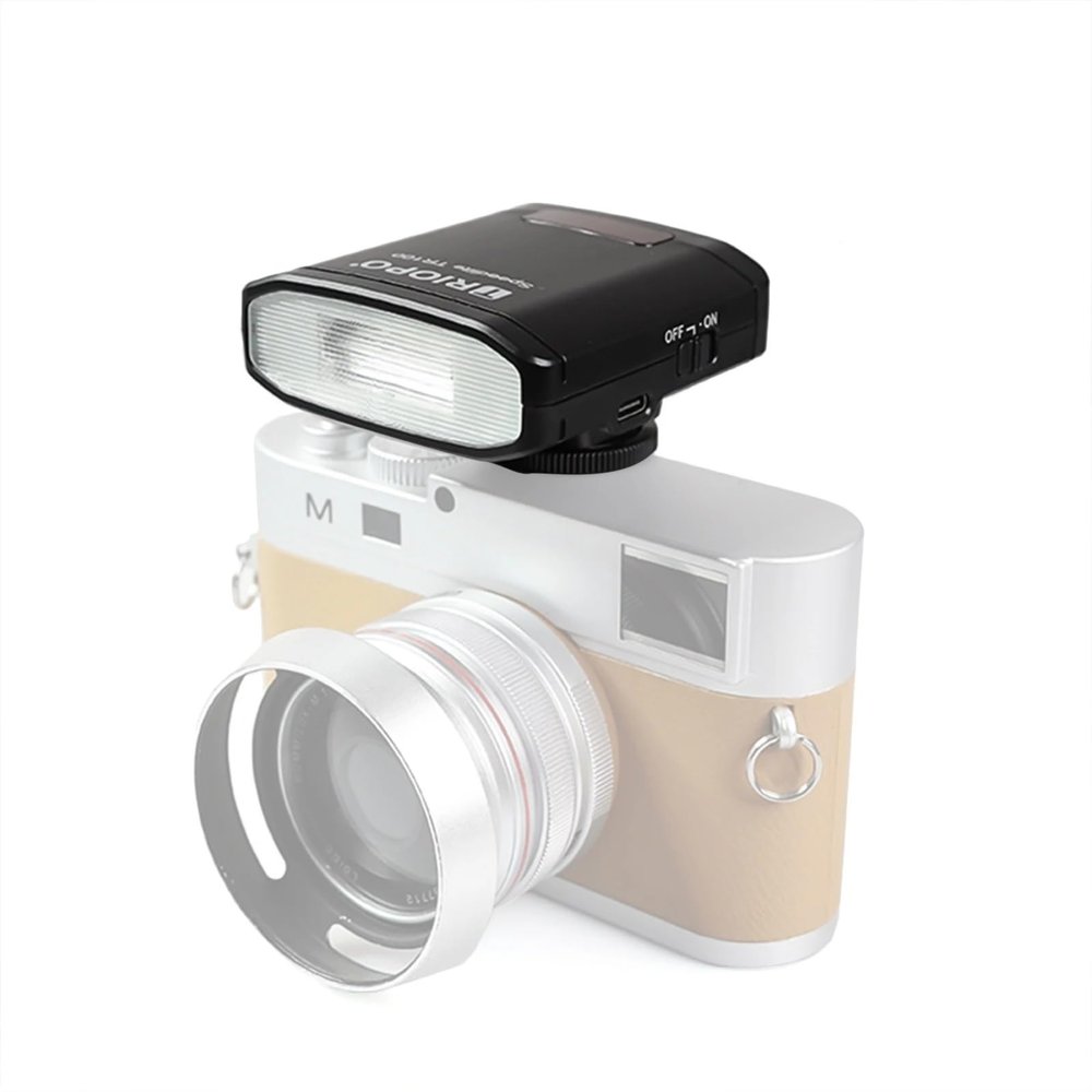 Camera Flash Light, Mini Flash Speedlite GN12 Standard Hot Shoe Mount, Portable Digital On-Camera TRIOPO Flash Speedlite 5600K for Nikon Canon Fuji Sony Panasonic Olympus DSLR Camera