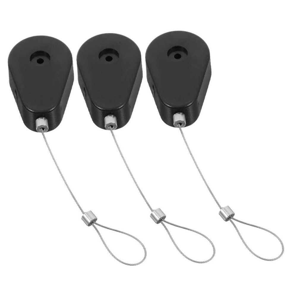 CIYODO Automatic Retractable Cable Tether Lock Box 3pcs Steel Cable Locks for Security Safety for Merchandise
