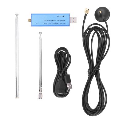 25-1760MHz Receiver Kit, SDR Radio USB Dongle Receiver with Antenna and Socket for Scanner