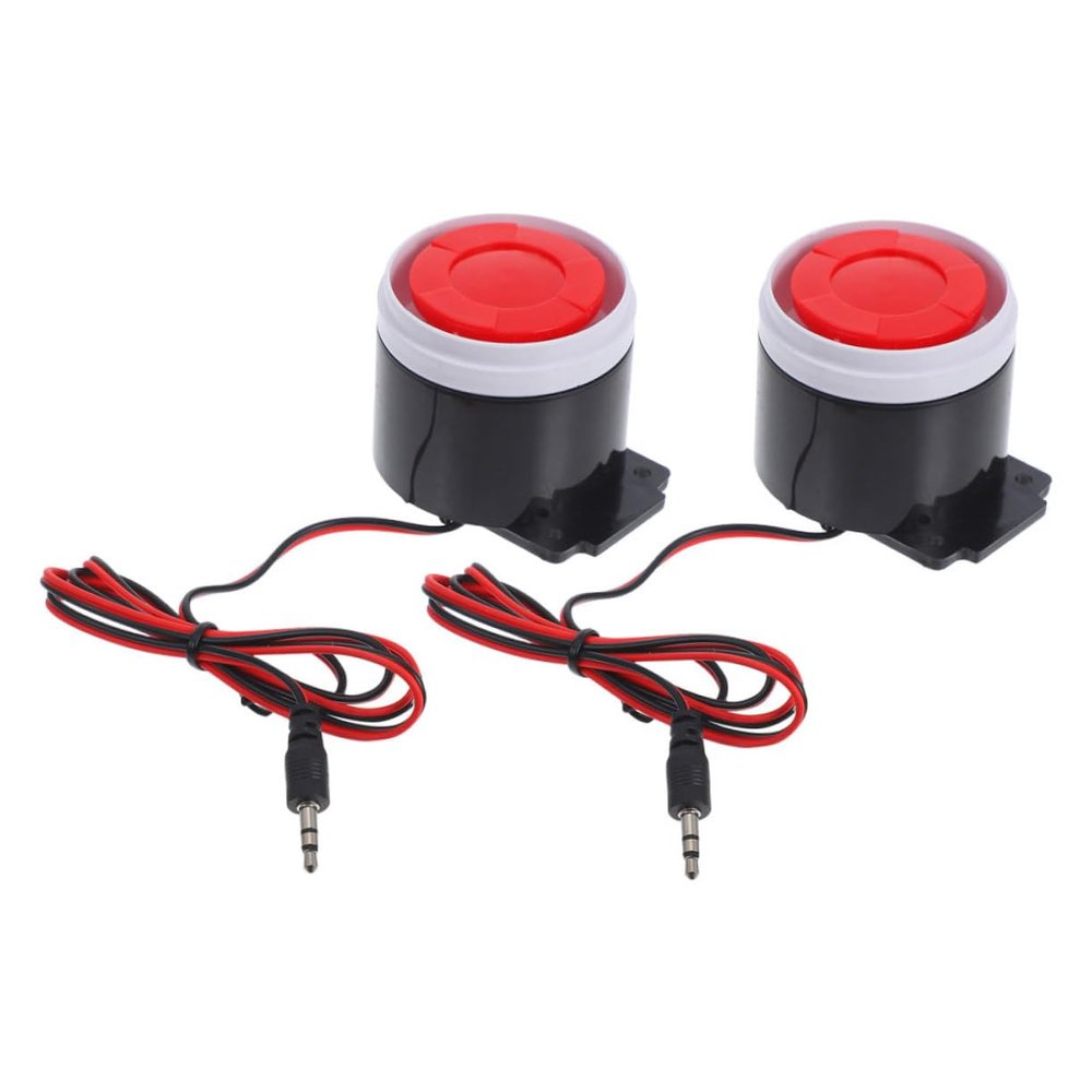 HOMSFOU 2pcs Mini Alarm System Loud Voice for Home Office Security Easy Setup Theft Safety Device for Against Intrusion