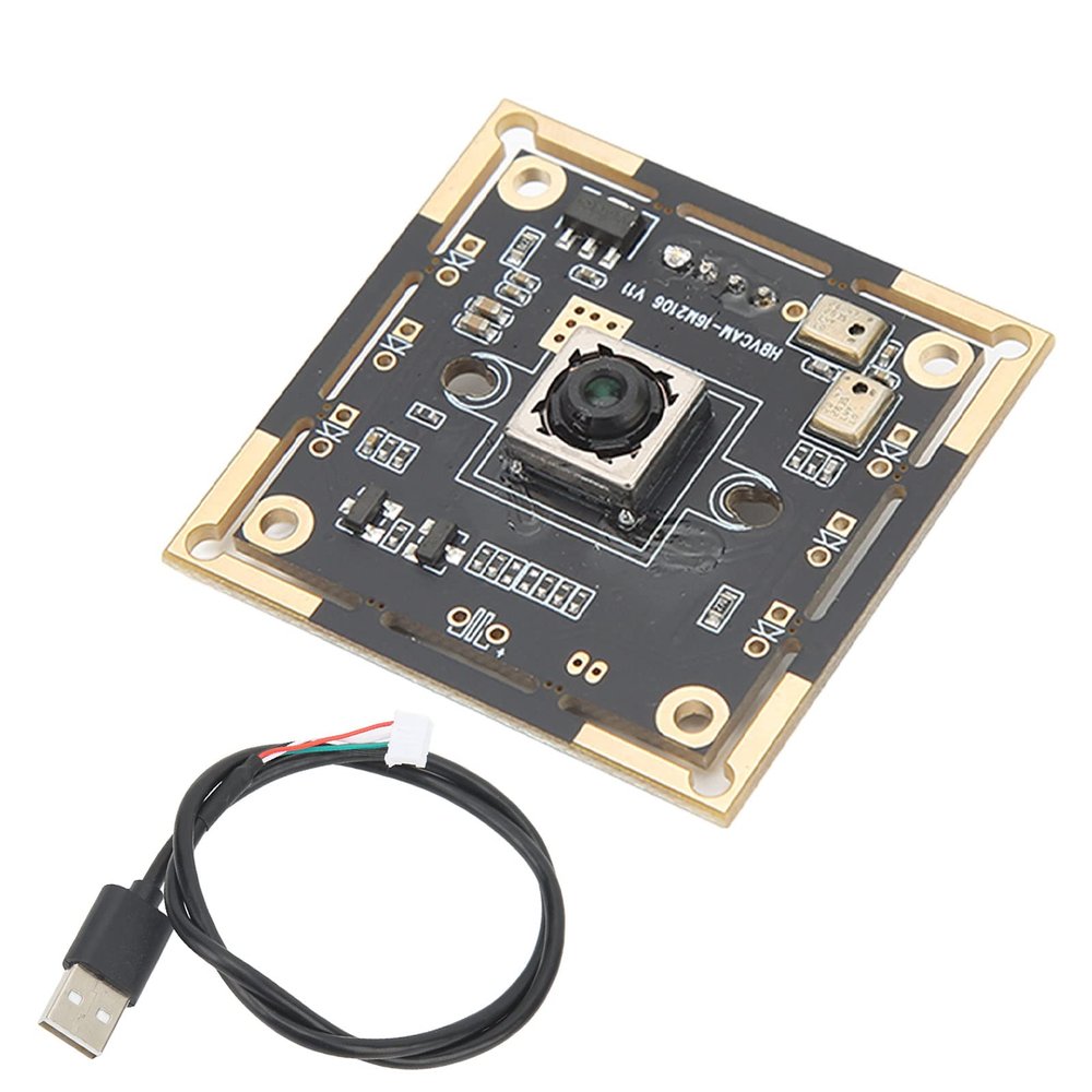 16MP Camera Module USB Autofocus, No Distortion Lens with Dual Digital Silicon Microphone, Wide 80 Viewing Angle, High Resolution for Industrial Applications