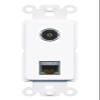 RiteAV CAT7 TOSLINK Rocker Insert Wall Plate Module [White] view 1