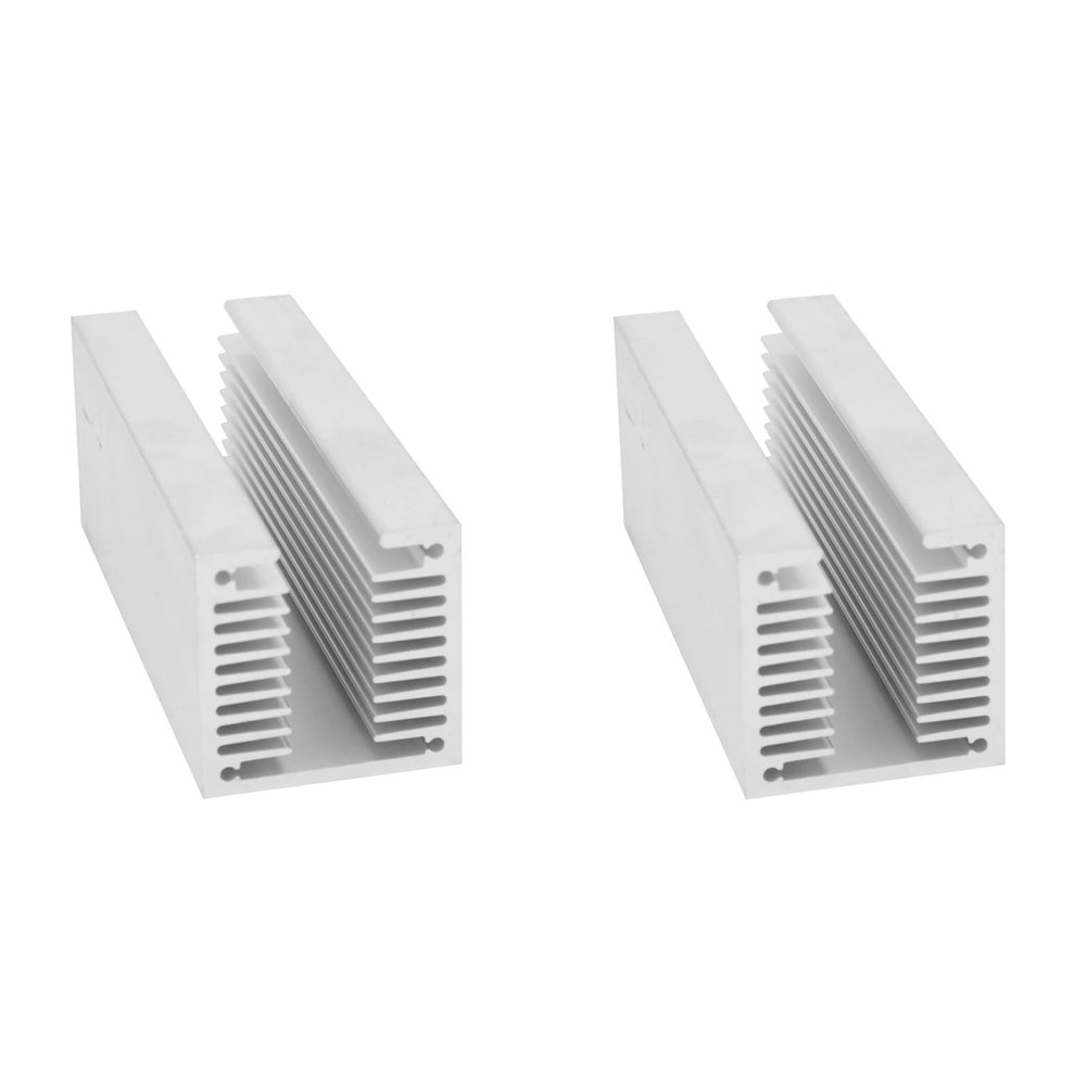 1/2 /3 Aluminum U Type Heat Sink Radiator Reduce Hardware Failure 100 x 40 x 40mm for Applications with Weight Concerns