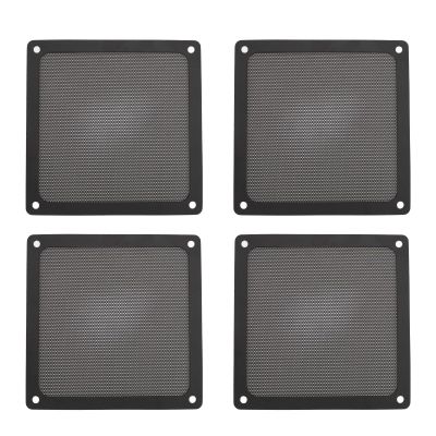 PC Fan Dust Filter Magnetic Frame Fine Mesh PVC Computer Fan Filter Grills for PC Case Fan Chicken Coop Vent 5.51x5.51in 4pcs (Black)