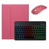 kaidisen Backlit Keyboard for iPad mini 5th Generation / 7.9" Mini 4 Mini 5 Case with Mouse and Detachable RGB Colorful Backlight Color Keyboard Case,Dark Pink+Black view 1