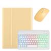 kaidisen Backlit Keyboard Case for iPad Air 13 inch M3/M2 (2025/2024)/ iPad Pro 12.9 inch 6th/5th/4th/3rd Generation Case with Mouse and Detachable Backlight Color Keyboard,Yellow+White view 1