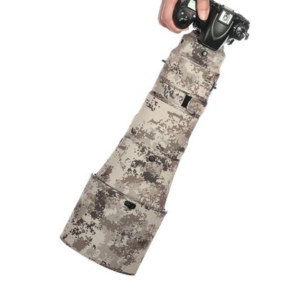 CHASING BIRDS Lens Camouflage Waterproof Coat for Nikon AF-S 400mm F2.8 E FL ED VR Rainproof Lens Protective Cover Version IV (Brown Grid, with 1.7X TC (TC-17E II))