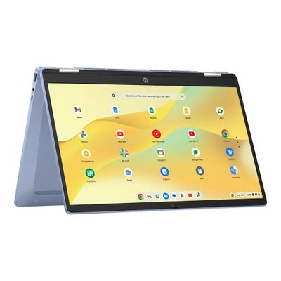 HP X360 2in1 14" FHD Touchscreen Chromebook, Intel Celeron N100, Intel UHD Graphics, 4GB RAM, 128GB Storage(64GB eMMC+64GB Micro SD), Webcam, WiFi, Bluetooth, Chrome OS, Sky Blue