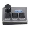 3 Key Wired Keyboard with Knob Acrylic Customizable Keyboard RGB Light Macro Hot Swap with Color LCD Screen for Office view 1