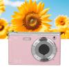 4K Digital Camera 16X Zoom Anti Shake 50MP Autofocus Compact Camera with Fill Light (Light Red) view 4