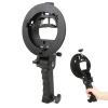 Compact Flashlight Bracket for Mount Camera Top Flashlight, Handle Design, Convenient for Studio Light Black view 1