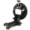 Compact Flashlight Bracket for Mount Camera Top Flashlight, Handle Design, Convenient for Studio Light Black view 3