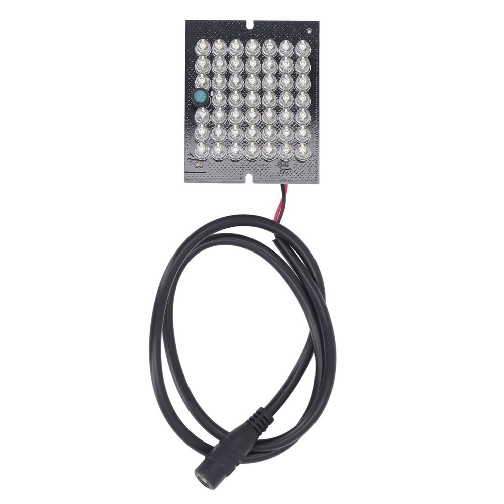 IR Light Board 48 LEDs High Power Night Fill Light for CCTV Cameras Home Security ABS Black DC12V 850nm Infrared Board