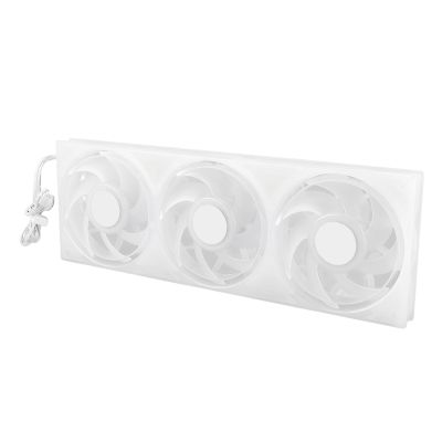 360mm 3 in 1 Computer Case Fan, Ultra Quiet Design, MFDB Dynamic Pressure Bearing, 2200 RPM, PWM Control, Linkable RGB (White)