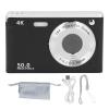 4K Digital Camera 16X Zoom Anti Shake 50MP Autofocus Compact Camera with Fill Light (Black) view 1