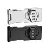 QXCIVR Drawer Lock Mechanical Password Lock Household Password Lock Rotary Hasp Locks Keyless for Garden Interior Mailbox Bathroom Doors(Silver) view 2