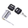 QXCIVR Drawer Lock 5/20/100SETS 16mm 20mm 25mm 30mm 35mm Metal Rotary Key Switch Push Button Lock Switch Latching Cylinder Cabinet Security Locker(Different key16mmSilver,100 Sets) view 1