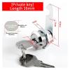 QXCIVR Drawer Lock 5/20/100SETS 16mm 20mm 25mm 30mm 35mm Metal Rotary Key Switch Push Button Lock Switch Latching Cylinder Cabinet Security Locker(Different key16mmSilver,100 Sets) view 2