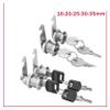 QXCIVR Drawer Lock 5/20/100SETS 16mm 20mm 25mm 30mm 35mm Metal Rotary Key Switch Push Button Lock Switch Latching Cylinder Cabinet Security Locker(Different Key 16mm,100 Sets) view 3
