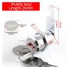 QXCIVR Drawer Lock 5/20/100SETS 16mm 20mm 25mm 30mm 35mm Metal Rotary Key Switch Push Button Lock Switch Latching Cylinder Cabinet Security Locker(Same key25mmSilver,100 Sets) view 2