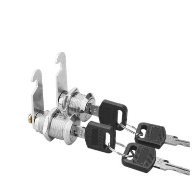 QXCIVR Drawer Lock 5/20/100SETS 16mm 20mm 25mm 30mm 35mm Metal Rotary Key Switch Push Button Lock Switch Latching Cylinder Cabinet Security Locker(Different Key 25mm,100 Sets)