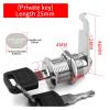QXCIVR Drawer Lock 5/20/100SETS 16mm 20mm 25mm 30mm 35mm Metal Rotary Key Switch Push Button Lock Switch Latching Cylinder Cabinet Security Locker(Different Key 25mm,100 Sets) view 2
