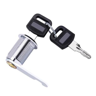QXCIVR Drawer Lock 5/20/100SETS 16mm 20mm 25mm 30mm 35mm Metal Rotary Key Switch Push Button Lock Switch Latching Cylinder Cabinet Security Locker(Different Key 35mm,100 Sets)