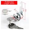 QXCIVR Drawer Lock 5/20/100SETS 16mm 20mm 25mm 30mm 35mm Metal Rotary Key Switch Push Button Lock Switch Latching Cylinder Cabinet Security Locker(Same key16mmSilver,100 Sets) view 2