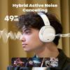 Edifier W80 Over Ear Headphones with -49dB Active Noise Cancelling, LDAC Hi-Res Wired & Wireless, AI Clear Call, Fast Charging, Multipoint Connection, Bluetooth V5.4 - Ivory view 2