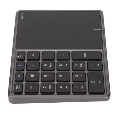 Wire Less Numeric Keypad,2 in 1 Wire Less Number Pads, 22 Keys Portable 2.4G Wire Less Blue Tooth Numeric Keypad Numpad with Touchpad,Type C Charging Cable for for OS, for