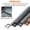QHZYMX Outdoor Cable Concealer Waterproof, Invisible Cord Cover for Offices/Gym/Home, Wire Channel Gray/Brown with Adhesive Backing, Set of 3, Cuttable(Set of 3 Gray,W 32mm Hold 4 Cables) view 3