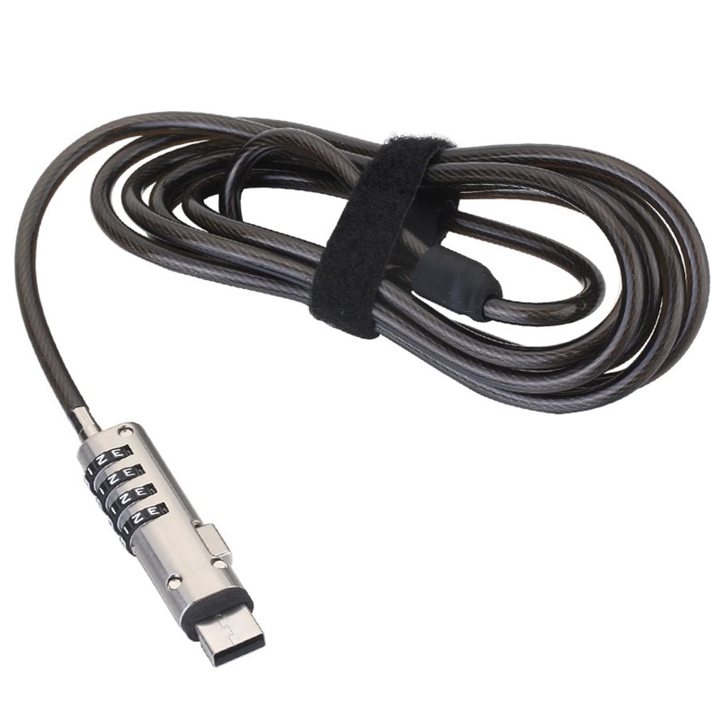 HYROOY Keyless Office Protective Cable USB Port Professional 4 Digital Password Theft Laptop Lock Security