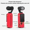 Drfeify Silicone Protective Sleeve Cover for Osmo Pocket 3 Camera, Handheld Gimbal, Non Slip Texture, Heat Dissipation Vents, Full Protection, Compatible with Action Camara (Red view 4