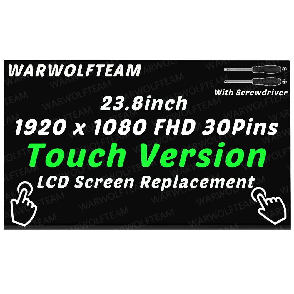 WARWOLFTEAM Compatible with LM238WF5-SSE6 LM238WF5 SS E6 LM238WF5(SS)(E6) 30Pins 60Hz LCD LED Touch 23.8inch Screen Laptop FHD Display Panel(Only for Touch Version)