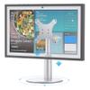 Almoz Riser Stand for Echo Show 21, Show 15 (All Generations), Adjustable Height with Swivel and Tilt, Aluminum Holder Stand for Show 21, Sturdy Non-Slip Base, Easy Screw Assembly (Riser-Silver) view 1
